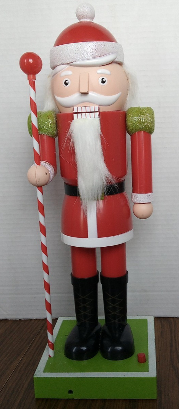 17 inch Gemmy Animated Talking Red Plastic Nutcracker Tested Works